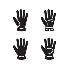 Obraz premium Leather Gloves Solid Icon Collection Bundle