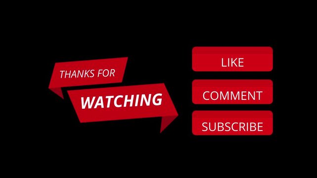A clean and simple animated video outro features a call-to-action to Like, Comment, and Subscribe, ideal for video editing