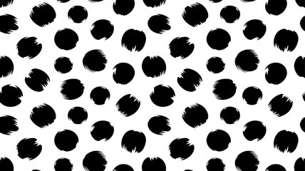 Black and white polka dots pattern Seamless texture design Vector illustration Isolated on white bac