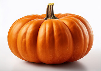 Zucca matura su sfondo bianco