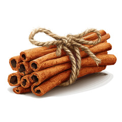 Cinnamon Stick Bundle Illustration for Spice and Culinary Design