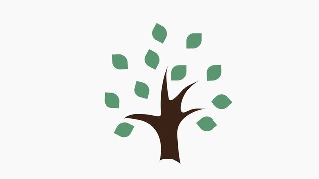 tree icon animation simple flat