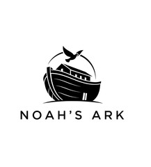 Fototapeta premium Noah's Ark floats, AI Generation