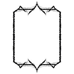 Vector Halloween black frame on white background. EPS 10