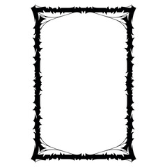 Vector Halloween black frame on white background. EPS 10