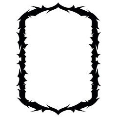 Vector Halloween black frame on white background. EPS 10