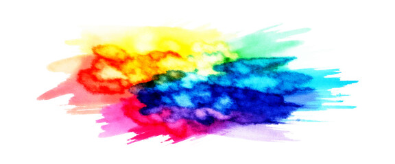 Vector beautiful abstract paint stroke watercolor splash isolated background