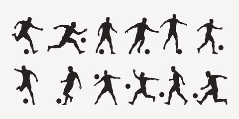 vector silhouettes of Football