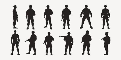 silhouettes of Army