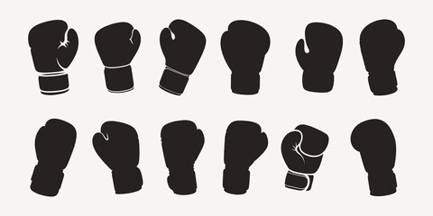 Boxing gloves silhouette