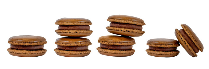Macaroon Delights: A delightful collection of classic macaroons arranged against a clean background. Each bite-sized treat is a testament to the sweet moments in life. 
