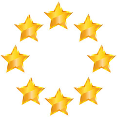 gold stars arranged in a circle