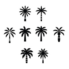 set of palm trees