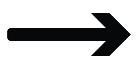 Black dark isolated arrowhead icons on white background. Simple abstract pointing vector icons on white page .Right side arrowhead icon. Bold arrow-head icons set. EPS 10. 