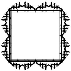 Halloween black frame on white background. JPG, 
300 dpi