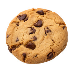 Chocolate chip cookies isolated on a transparent background

