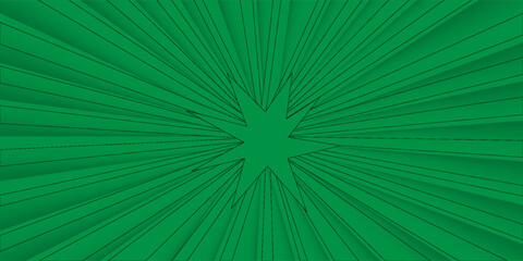 Obraz premium Red grunge background green sunburst. Red rays background