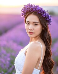 Woman in lavender field (1)