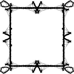 Halloween black frame a transparent background. png; 300 dpi.