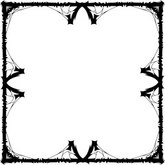 Fototapeta premium Halloween black frame a transparent background. png; 300 dpi.