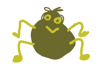 cute cartoon character of incest flat design icon.eps