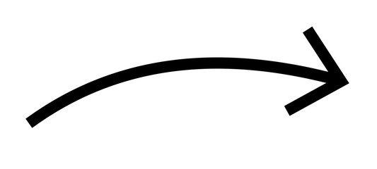 Curved arrow icon, rotate refresh reload cycle direction vector symbol