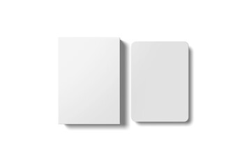 Flat Lay View of Blank White Playing Cards, 3d Illustration