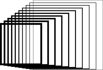 Square gradient line with blending. Technology concept