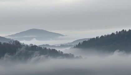 Obraz premium soft grey mist hazy whispering into chalky gradients