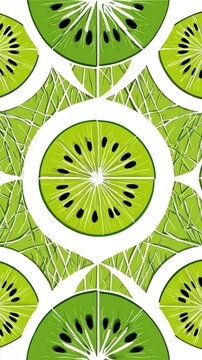 Kiwi slices in a repeating pattern