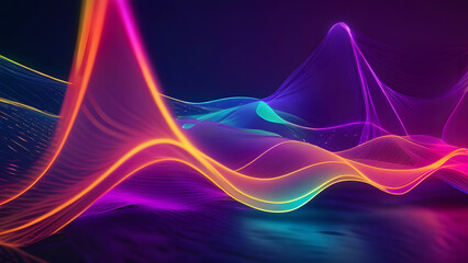 abstract digital waves colorful background
