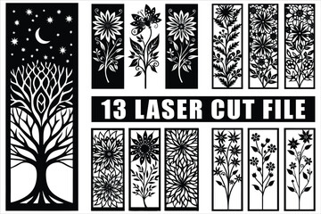 Stunning floral and tree designs for laser cutting projects