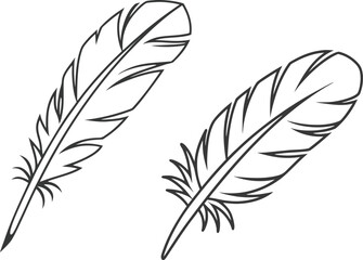 Obraz premium Feather editable stroke outline icon