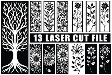 Elegant floral laser cut designs for modern decor projects