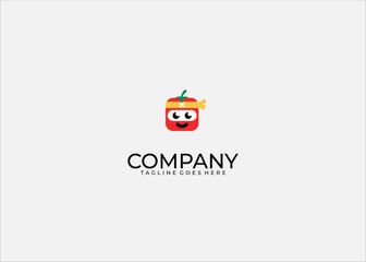 Abstract tomato ninja icon, symbol of food, fun, creativity, vegetable character, humor, cartoon style, mascot, healthy lifestyle, quirky, and unique.