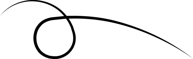 Swirl ornament flourish decoration divider icon in black flat and line style, vintage calligraphy curl scroll embellishment bundle, elegant border corner design isolated transparent background