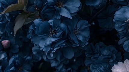 Stunning Closeup of Deep Blue Flowers Botanical Photography