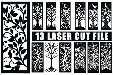 Stunning tree designs for laser cutting projects