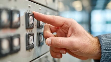 Technical overview engineer adjusts wind turbine controls for renewable energy sustainability - Powered by Adobe