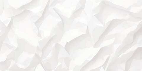 Obraz premium Seamless White Wrinkled Paper Vector Background with Folded Crumpled Texture for Creative Abstract Templates and Posters