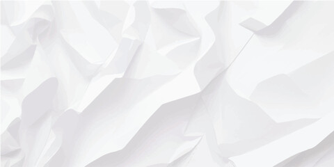 White Paper Vector Texture with Realistic Wrinkled Folded Crumpled Surface for Minimalist Background and Design Templates
