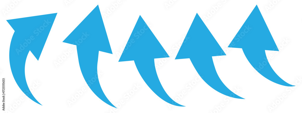 Poster curved arrow icons. curved arrows set. arrow symbol collection. curve long arrow. vector design.