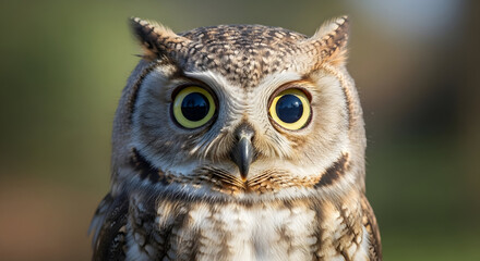 Close-Up of Owls in Nature, Capturing the Beauty and Mystery of the Bird in the Wild