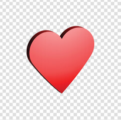 This PNG icon shows a glossy red 3D heart, symbolizing love, care, and compassion, suitable for medical awareness campaigns, health branding, and promotional designs.