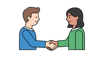 Obraz premium Friendly handshake between partners in a business setting symbolizing collaboration and mutual agreement for a successful venture