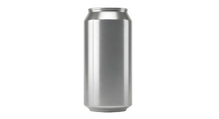 Isolated Aluminum Energy Drink Can, Plain Beverage Object, White Studio Background, Product Photo, Minimalism Concept