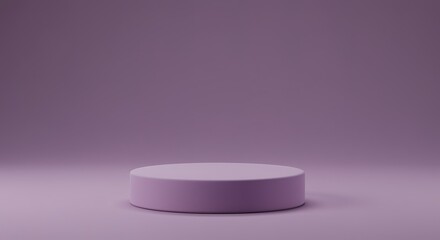 Purple Cylindrical Platform on Background cylinder podium solid color minimal simple clean display presentation product mockup