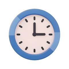 Blue Clock Icon Time Management and Scheduling Symbol