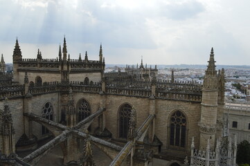 Exterior da Catedral de Sevilha na Espanha
