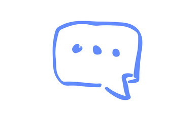 message icon doodle hand drawing